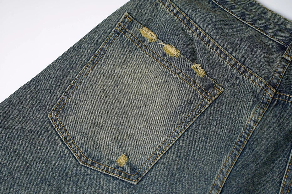 Vintage Loose Distressed Denim Shorts
