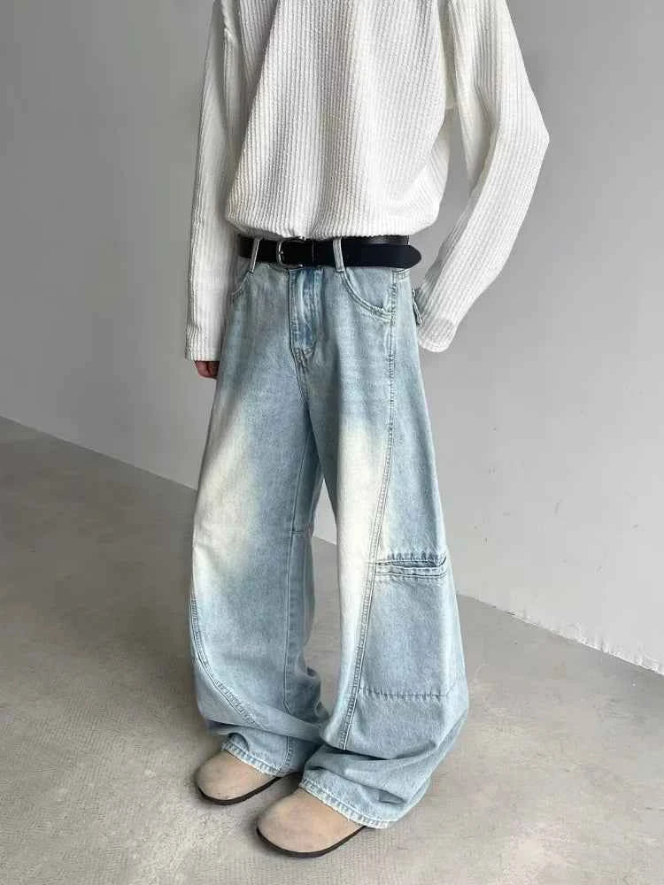 Iconic Blue Washed Baggy Denim Jeans