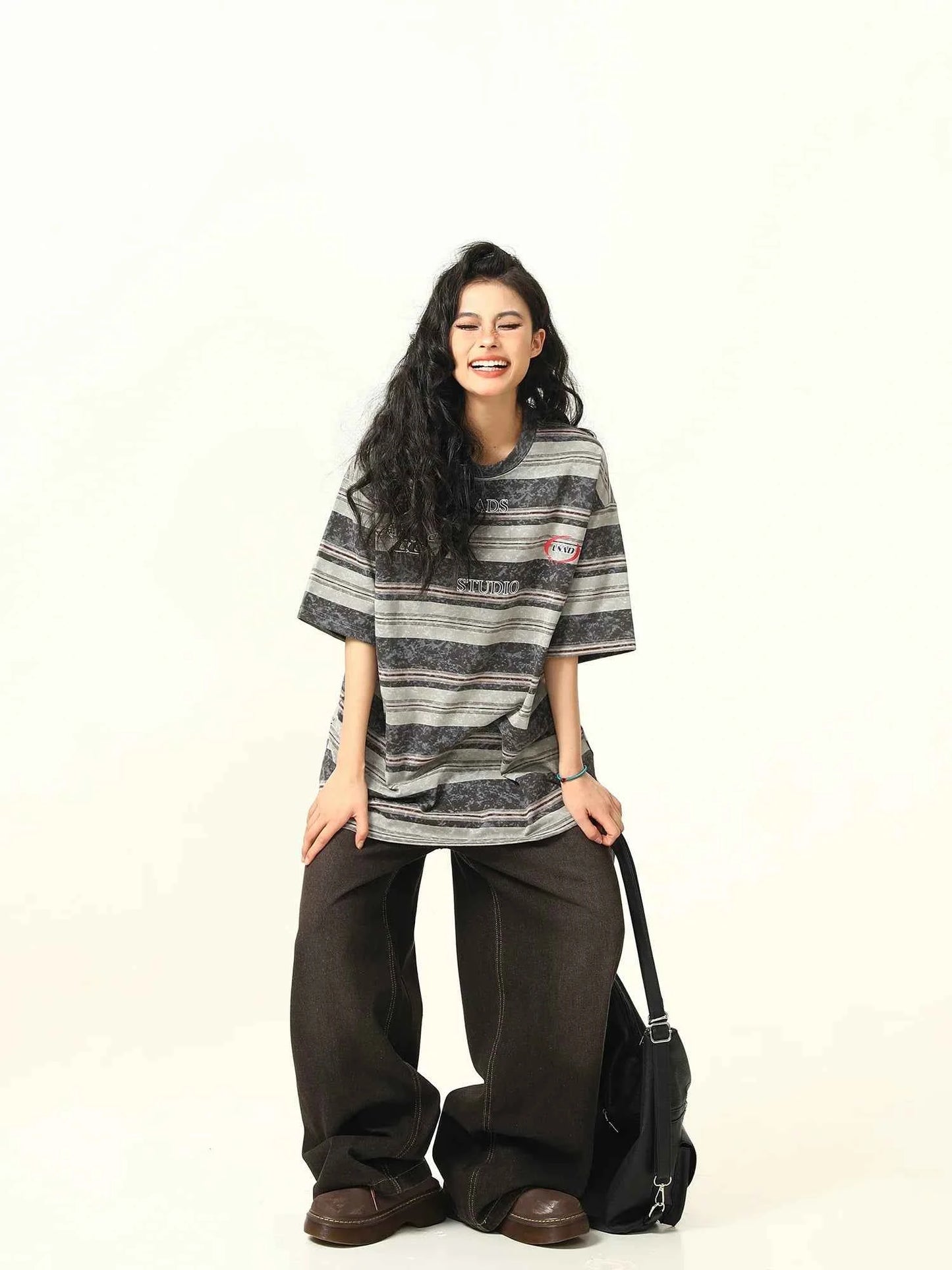 Striped Tie Dye Retro T-Shirt