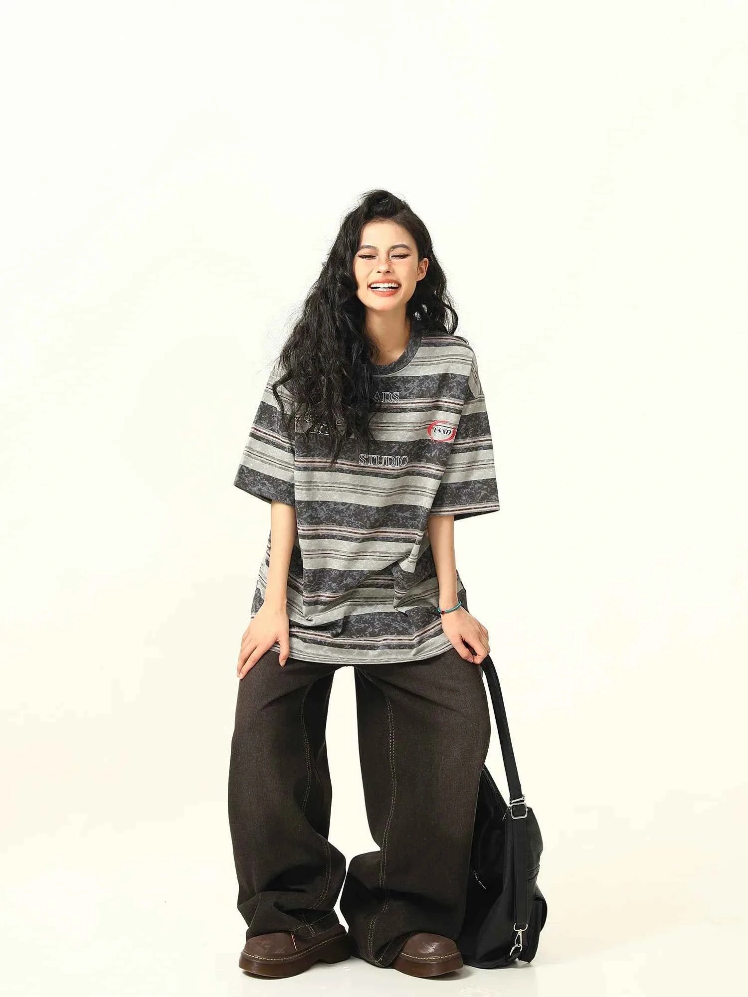 Striped Tie Dye Retro T-Shirt