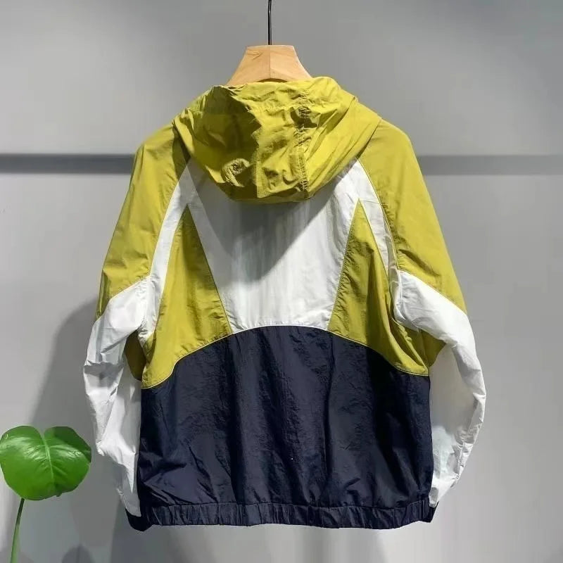 ZK26 Color Block Zipper Jacket