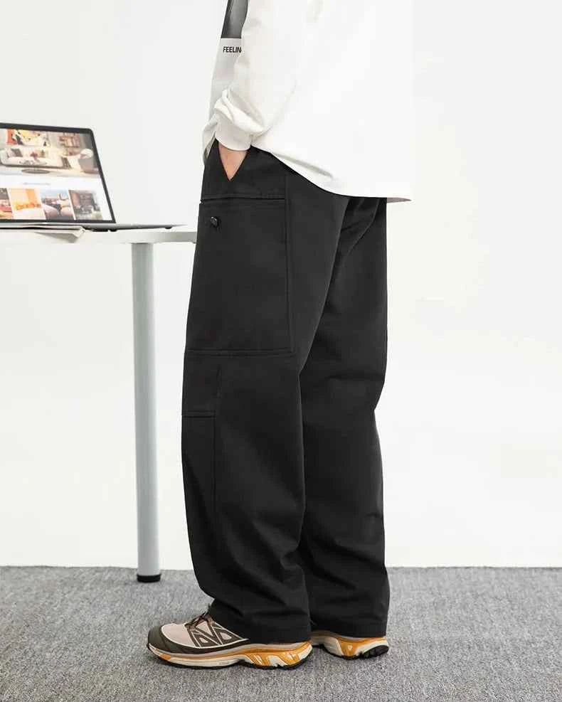 Oversized Washed Split Pocket Cargo Pants