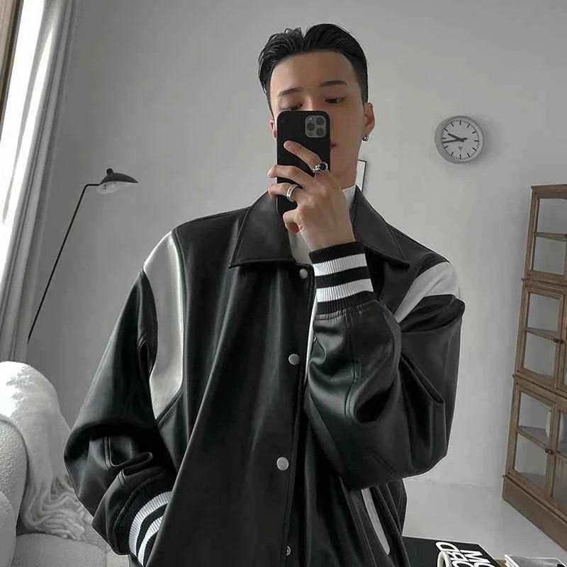 Retro Patchwork High Street Leather Varsity Jacket