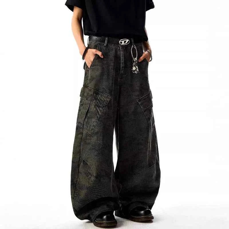 American Style Multi-Pocket Straight Leg Jeans