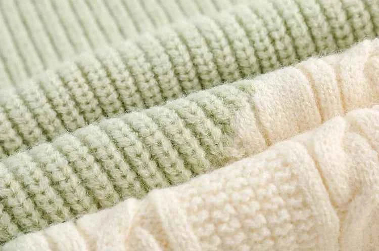 Contrasting Color Round Neck Casual Knitted Sweater