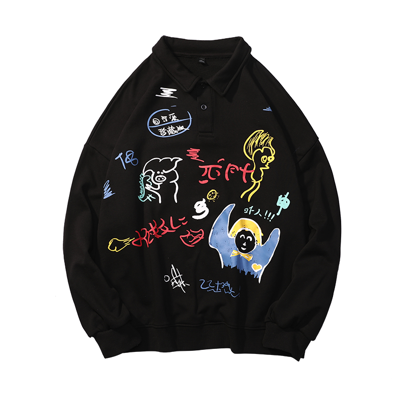 Retro Artwork Long Sleeve Shirt