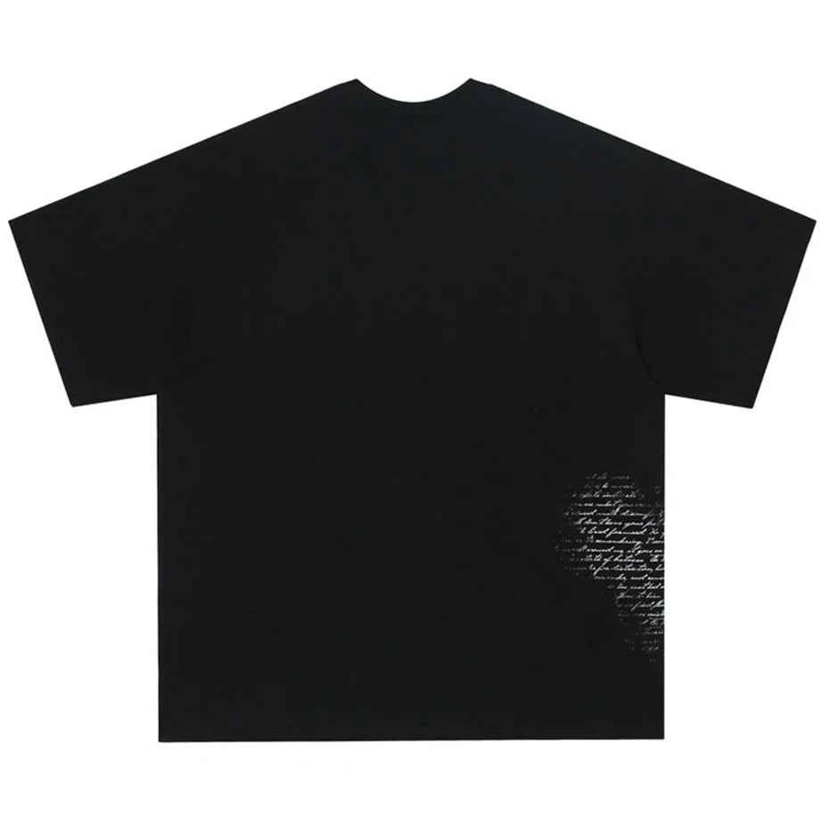 Graphic Eye Print Loose Cotton Short Sleeve T-Shirt
