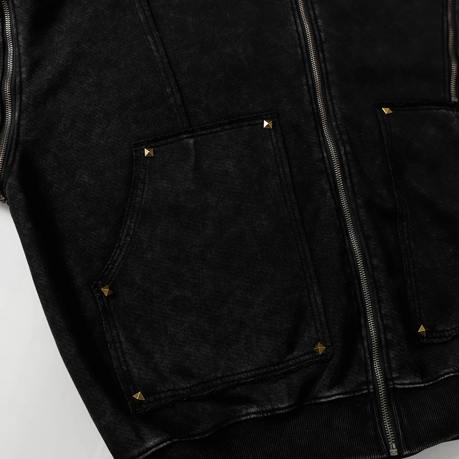 T2 Rivet Zipper Hoodie