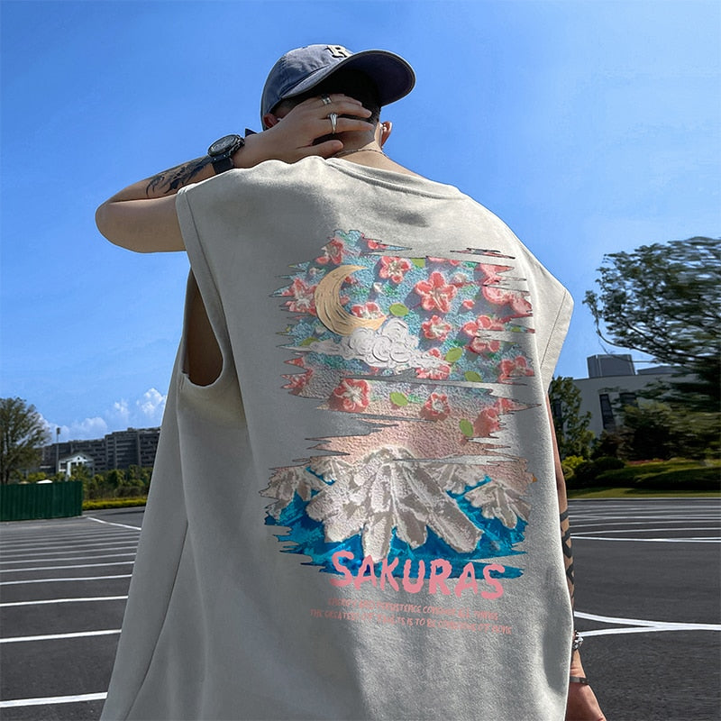 SAKURAS Colorful Scenery Painting T-Shirt