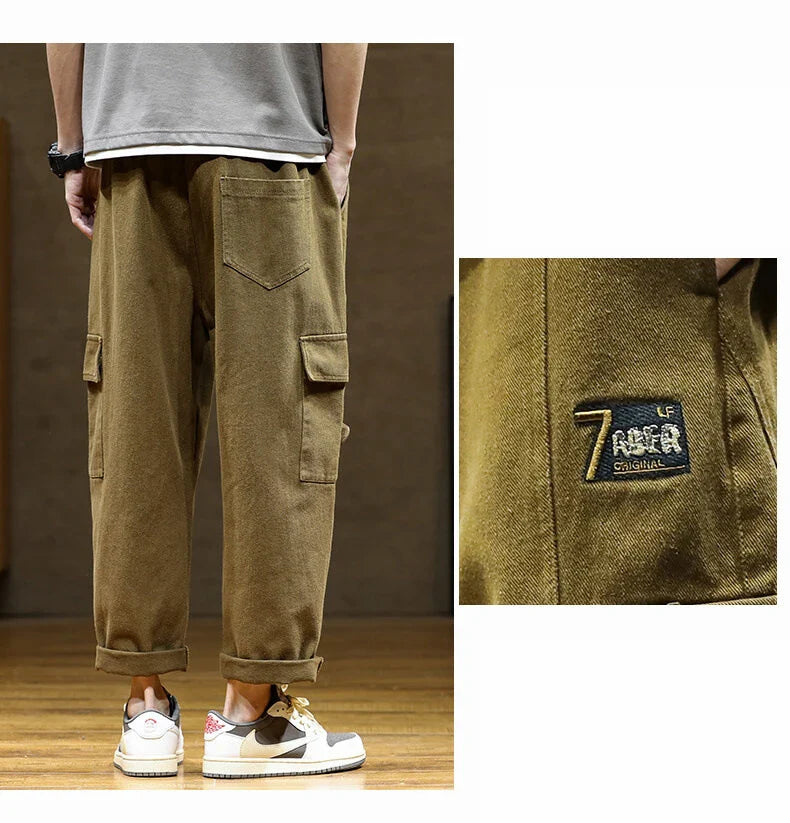 Straight Fit Elastic Ankle Length Pants