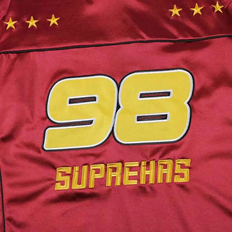 Trendy Streetwear Star Patchwork Jersey Racing T-Shirt