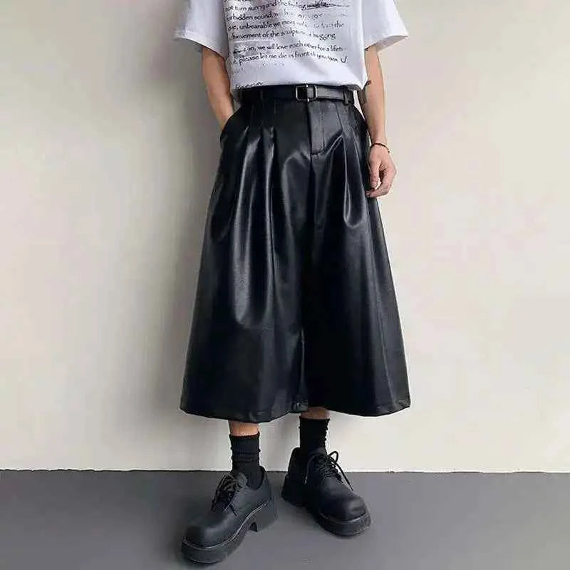 Elegant High Quality Korean Leather Jorts