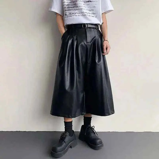 Elegant High Quality Korean Leather Jorts