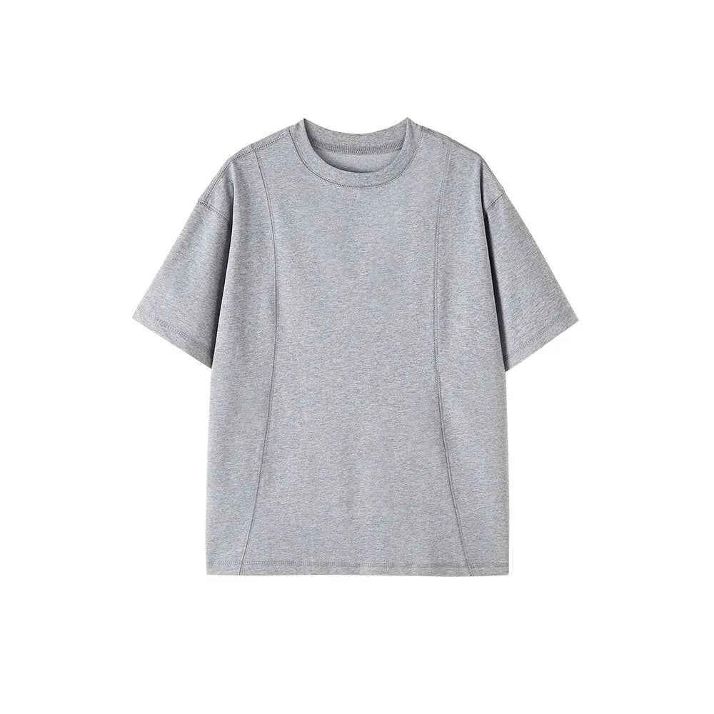 Elevated Solid Color Loose Short Sleeve T-Shirt