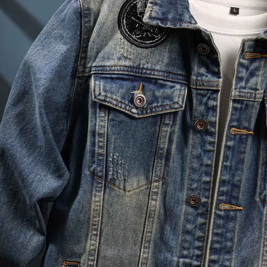 Durable Y2K Oversized Heavy-Duty Cowboy Denim Jacket