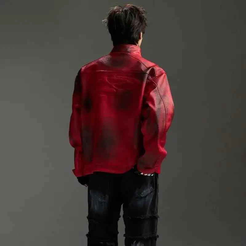 Men Retro Luxury Vintage Leather Jacket