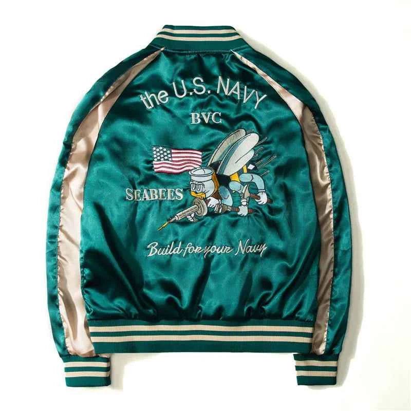 Autumn Streetwear Luxury Reversible Varsity Jacket