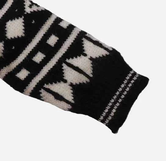 French Retro Forest Jacquard Knitted Cardigan