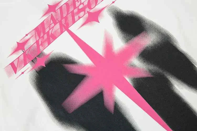 Breathable Shadow Graphic Print Punk Hip Hop T-Shirt