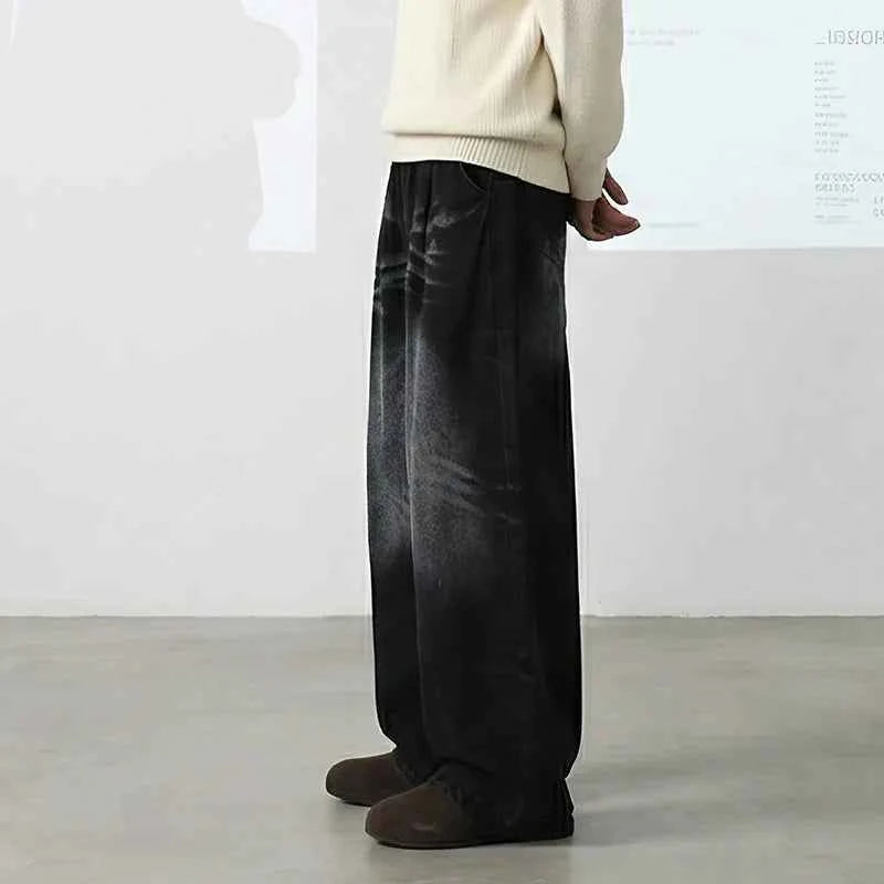 Y2K American Style Distressed Wide Leg Denim Jeans