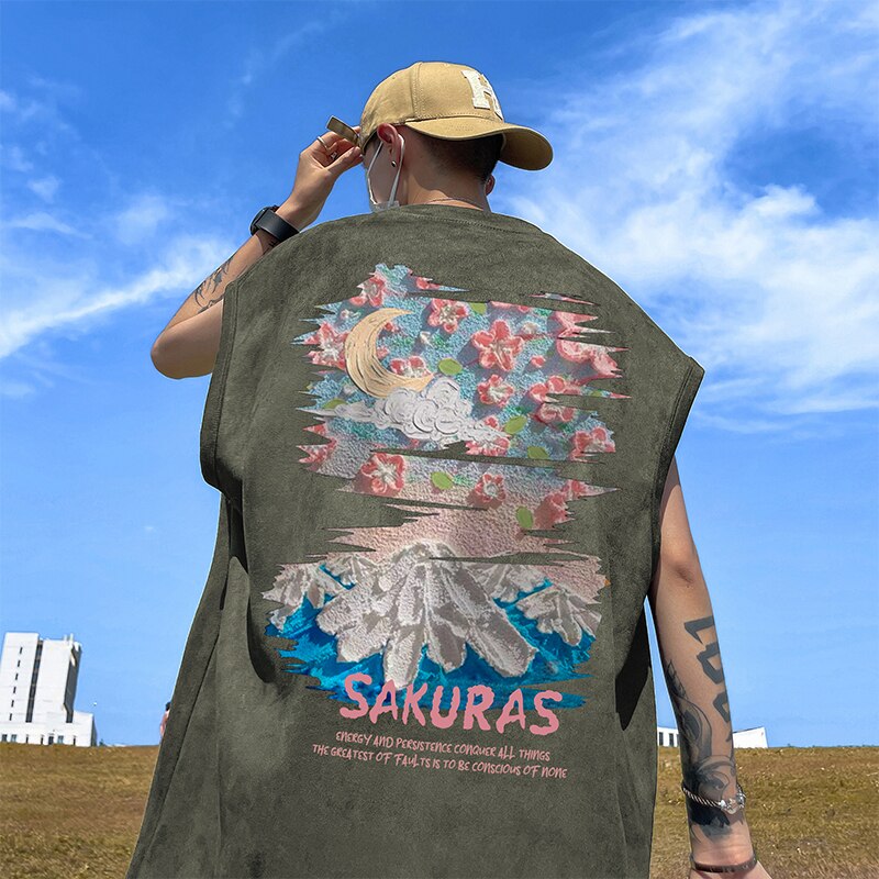 SAKURAS Colorful Scenery Painting T-Shirt