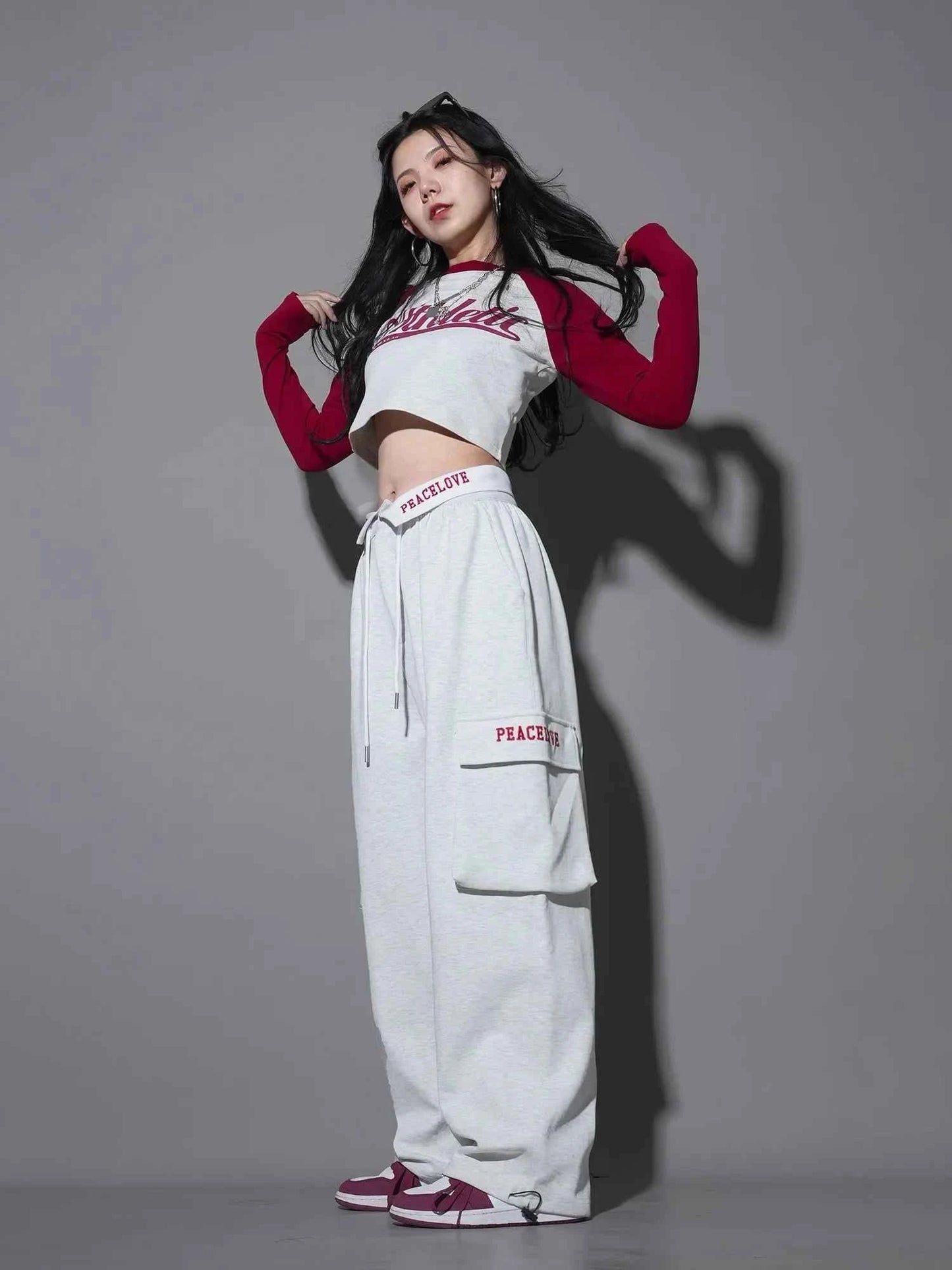 Stylish White Grey Dance Pants