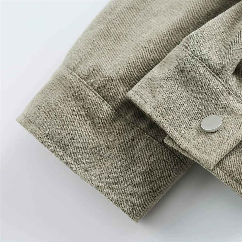 Breathable Chines Style Oversized Patchwork Denim Jacket