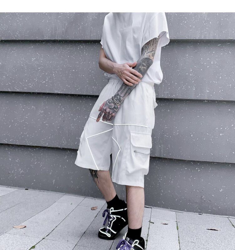Solid Bermuda White Lining Shorts