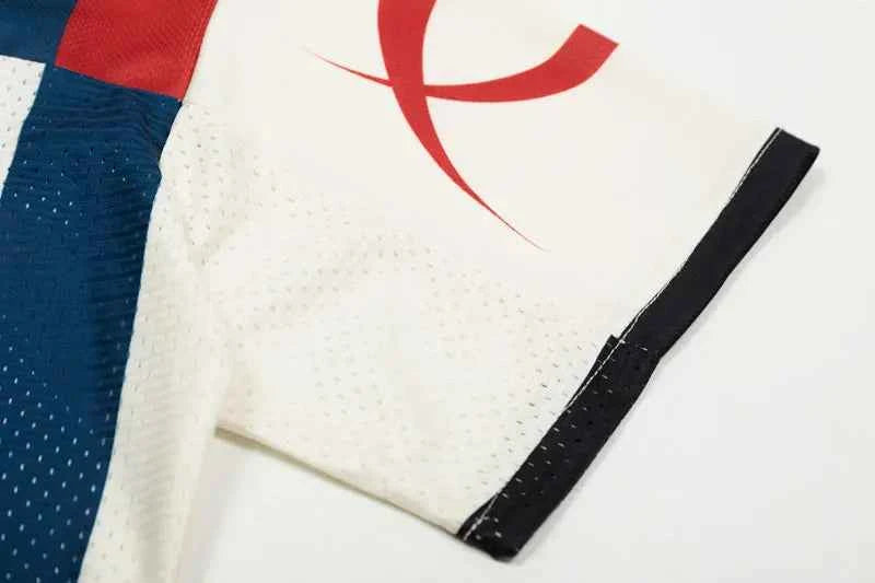 Insulated Y2K Patchwork Mesh Jersey Sport T-Shirt
