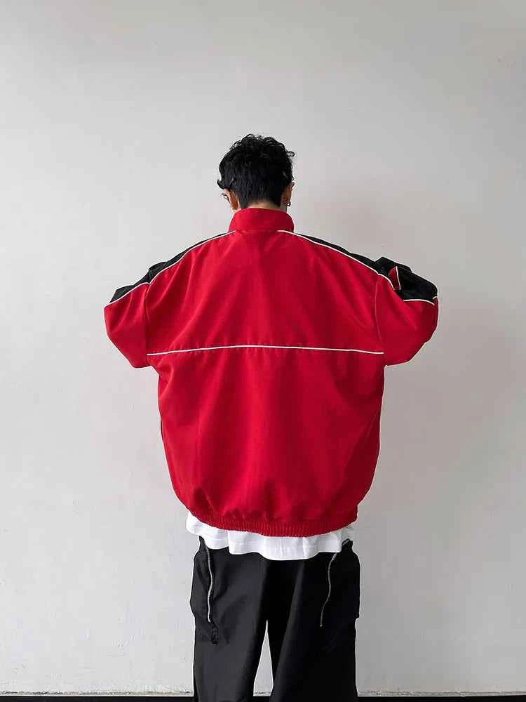 Retro Patchwork Star Varsity Jacket