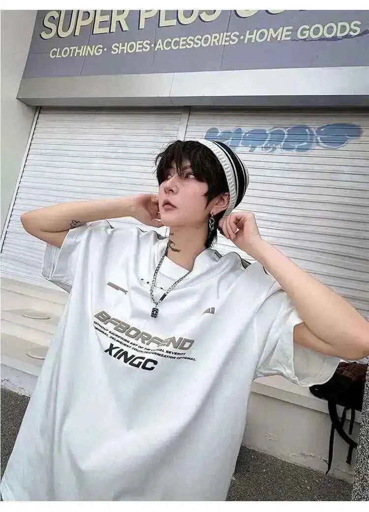 Retro Trendy Personality Printed T-shirt