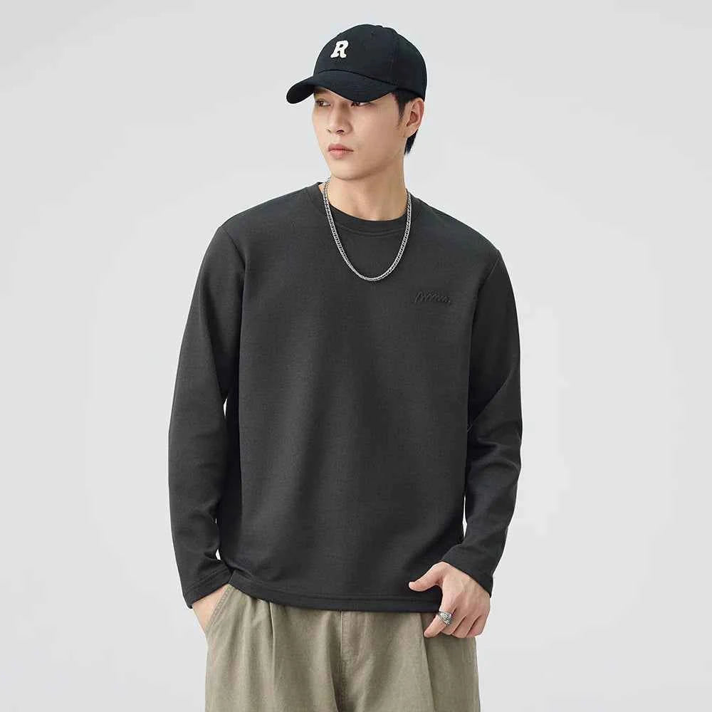 Cozy Winter Logo Solid Color Long Sleeve T-Shirt