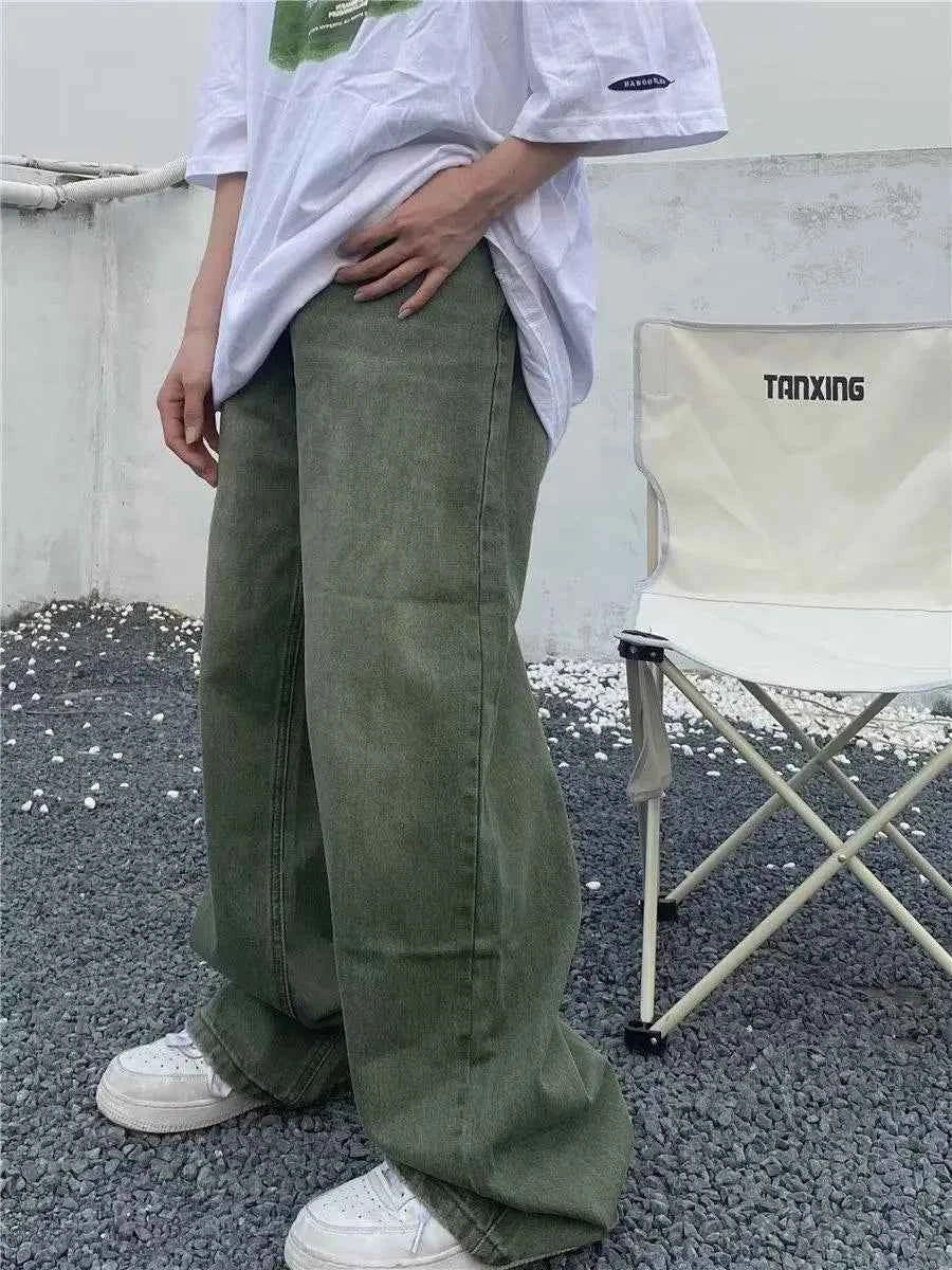 Versatile Hip Hop Casual Wash Gradient Jeans