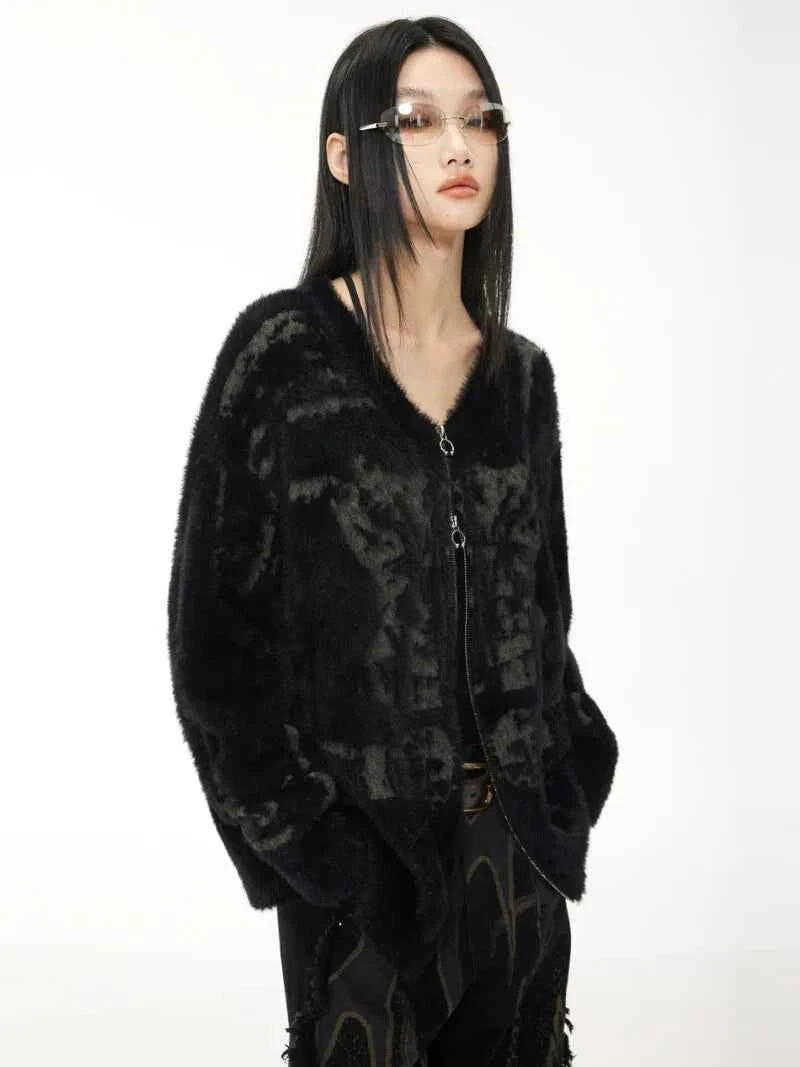 Y2K Casual Layers Black Knitted Sweater