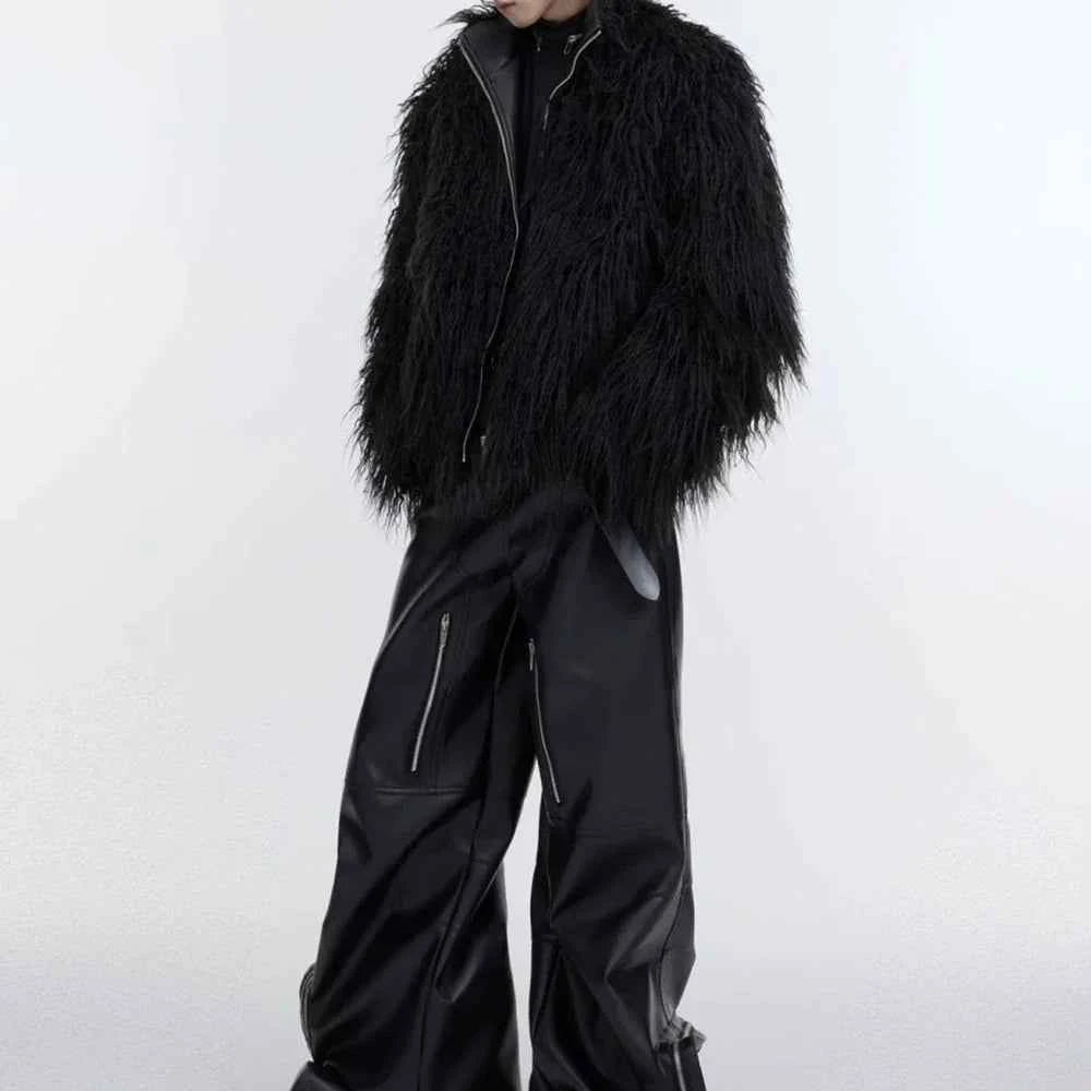 Winter Streetwear Thickened Heavy Long Furry Jacket