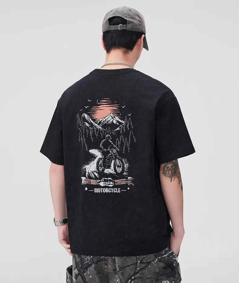 Breathable Black Round Neck Casual T-Shirt