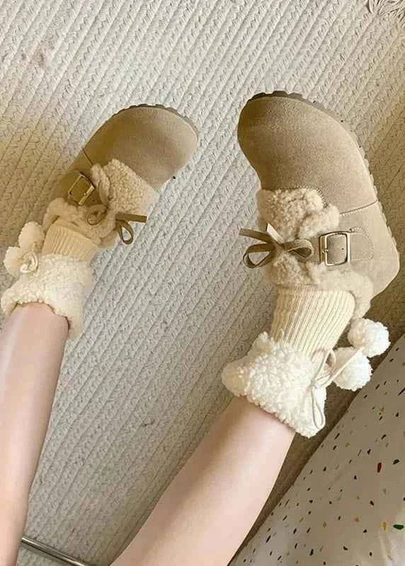 Cozy Winter Berber Fleece Ankle Shoes