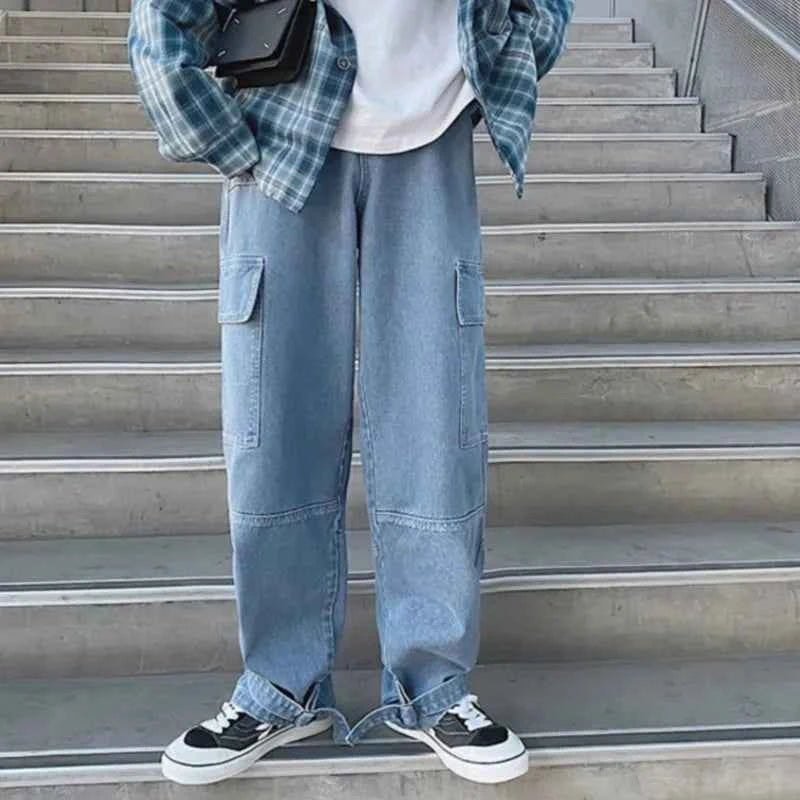 Loose Straight Baggy Cargo Jeans