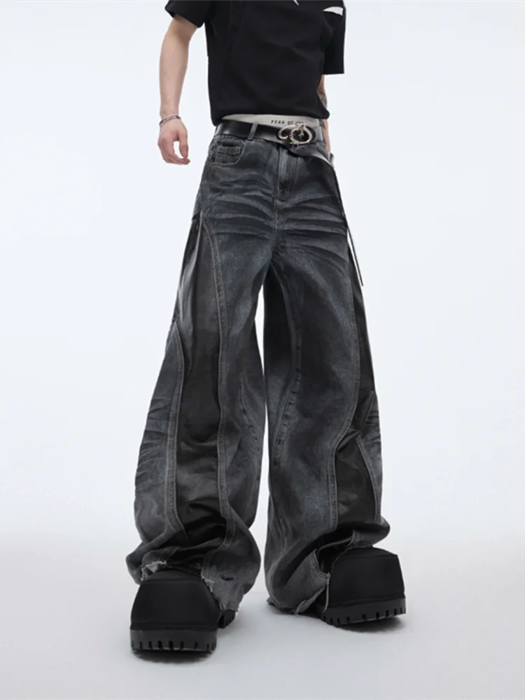 Y2K Vintage Black Cyber PU Leather Jeans - Luxuryurbanwear