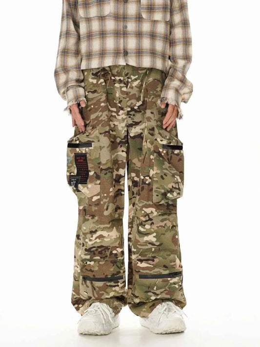 Japanese Style Versatile Camouflage Cargo Pants