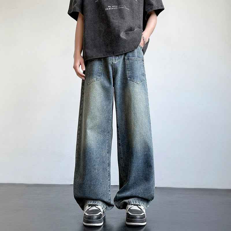Y2K Loose Korean Straight Leg Denim Jeans