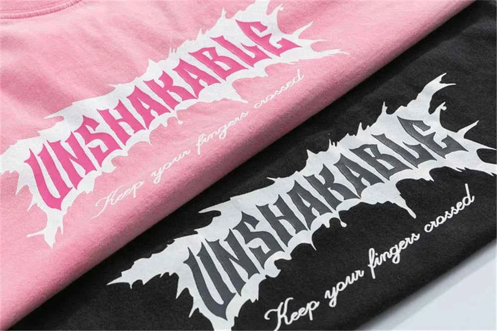 Graffiti Letter Hip Hop Cotton T-Shirt - Unisex Oversized Streetwear Graphic Tee