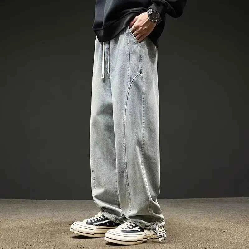 Streetwear Cool Autumn High Street Wide Leg Jeans