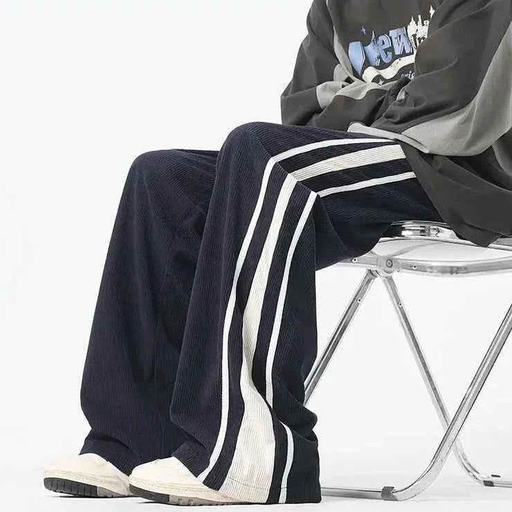 Winter Y2K Corduroy Wide Leg Sports Sweatpants