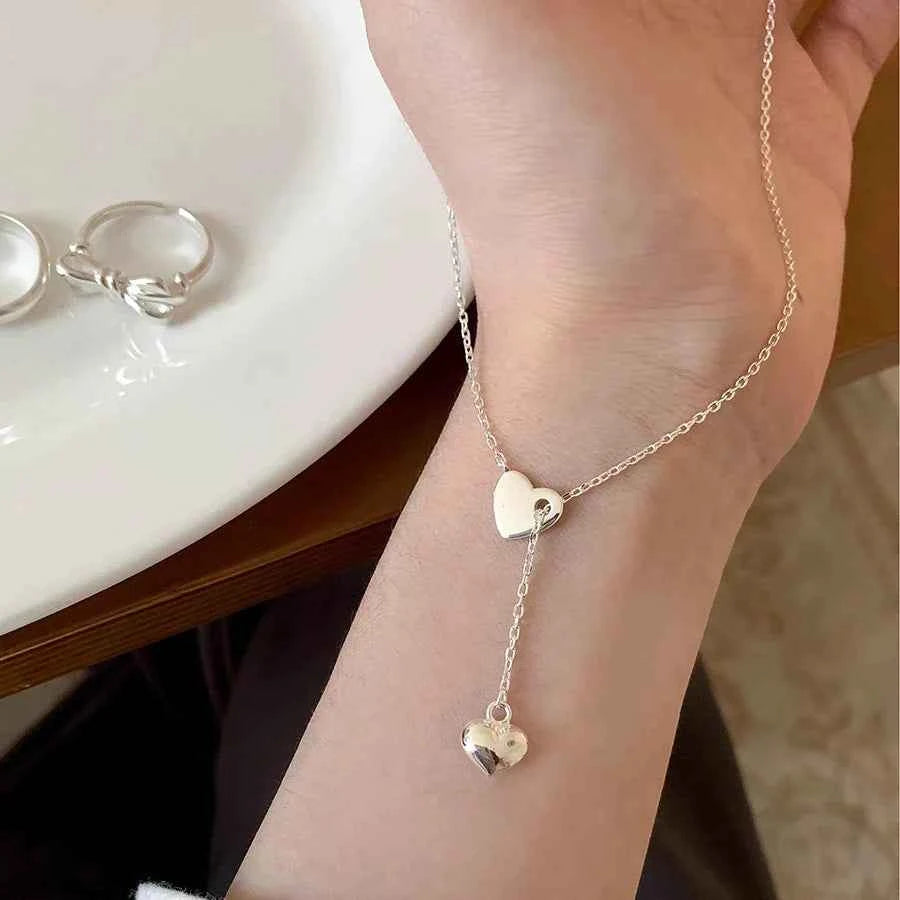 Heart Pendant Adjustable Choker Necklace