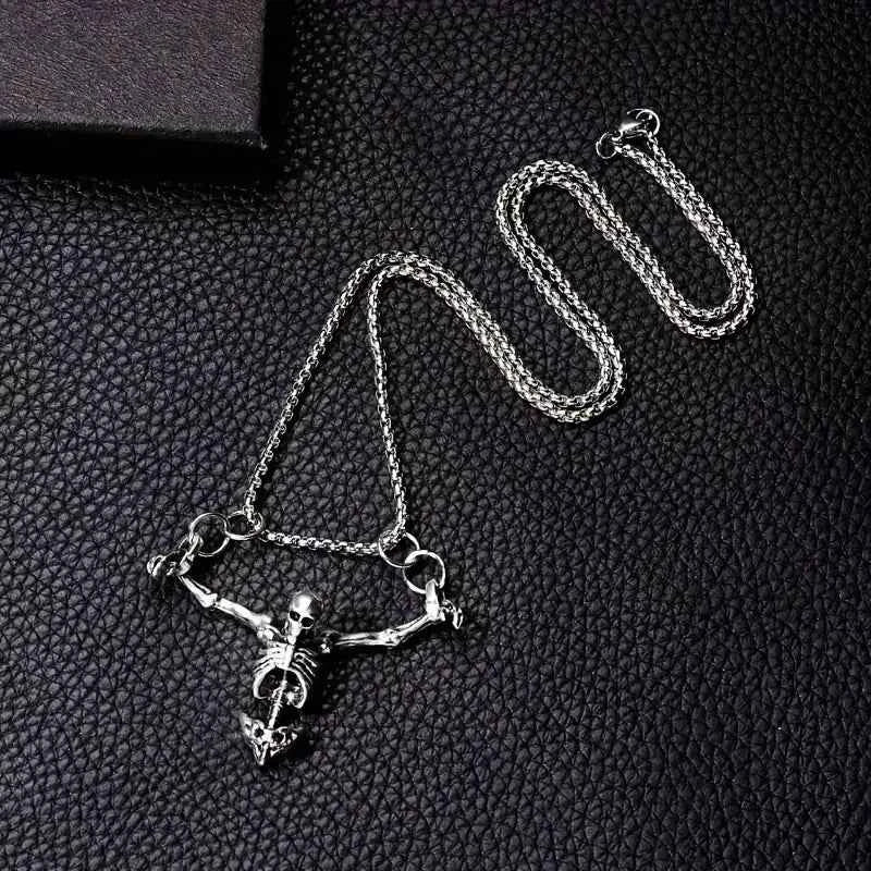 Halloween Retro Skeleton Pendants Necklace