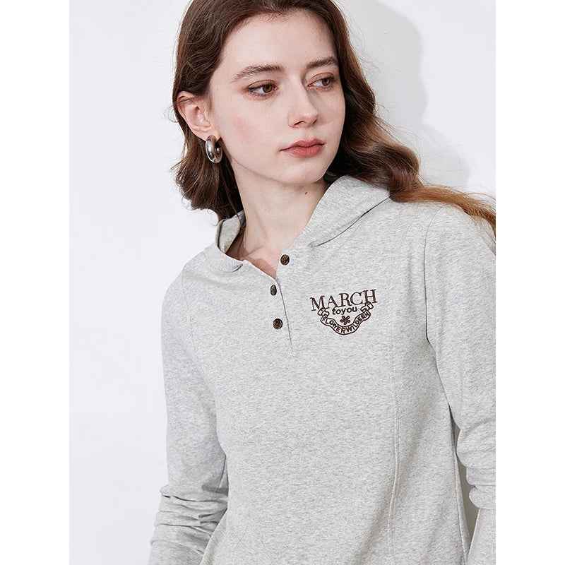 Colorful Slim Fit Hooded Sweatshirt