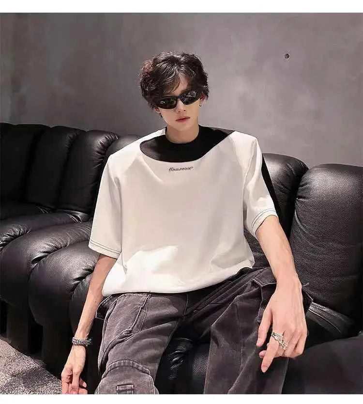 Versatile Stylish Color Contrast Short Sleeve T-Shirt