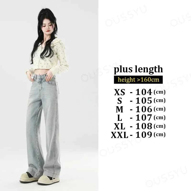 Streetwear Lightweight Wide Leg Denim Jeans