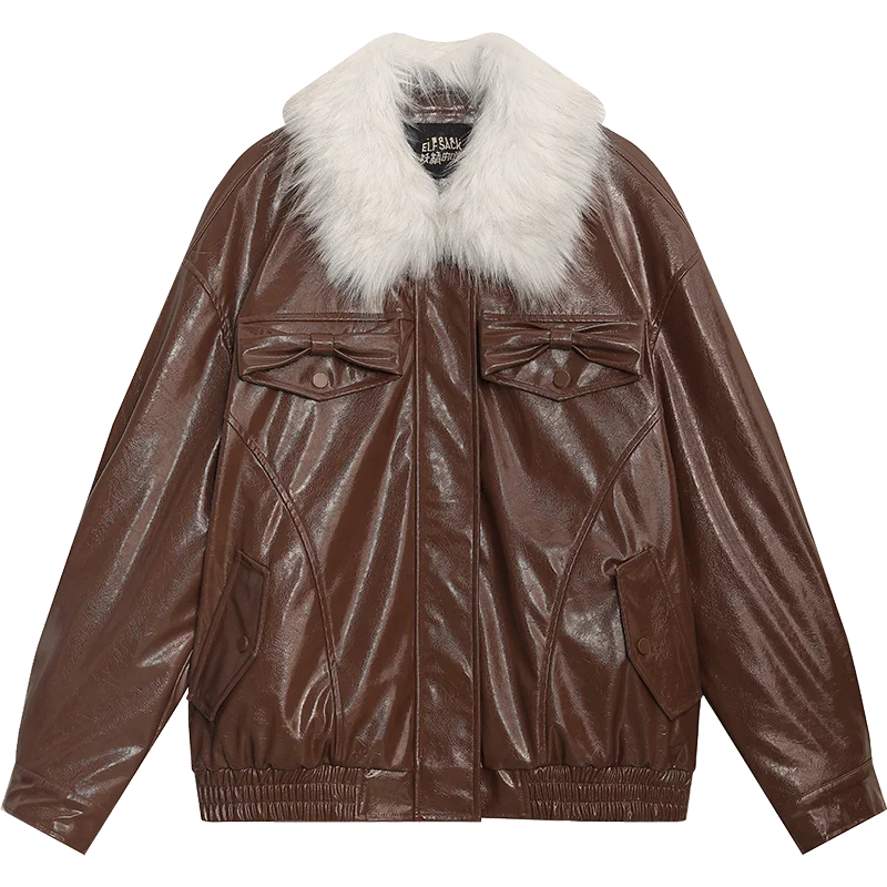 Elevated Comfort Plush Warm Winter Leather Jacket - Luxuryurbanwear